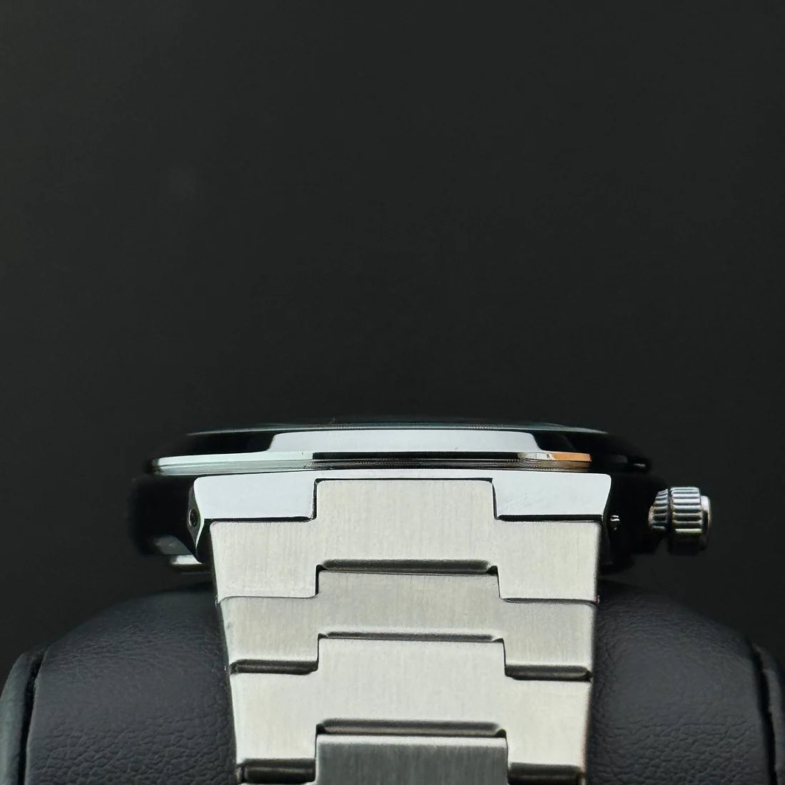 TISSOT PRX BLACK dial with silver chain